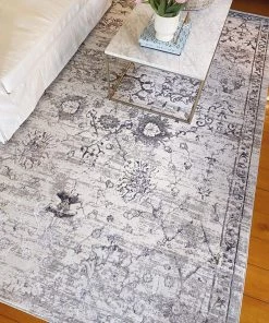 Miss Amara All Rugs Kimora Cream And Grey Lustrous Transitional Rug