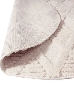 Miss Amara All Rugs Kira Diamond Detail Textured Round Rug