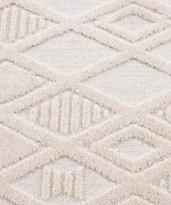 Miss Amara All Rugs Kira Diamond Detail Textured Round Rug