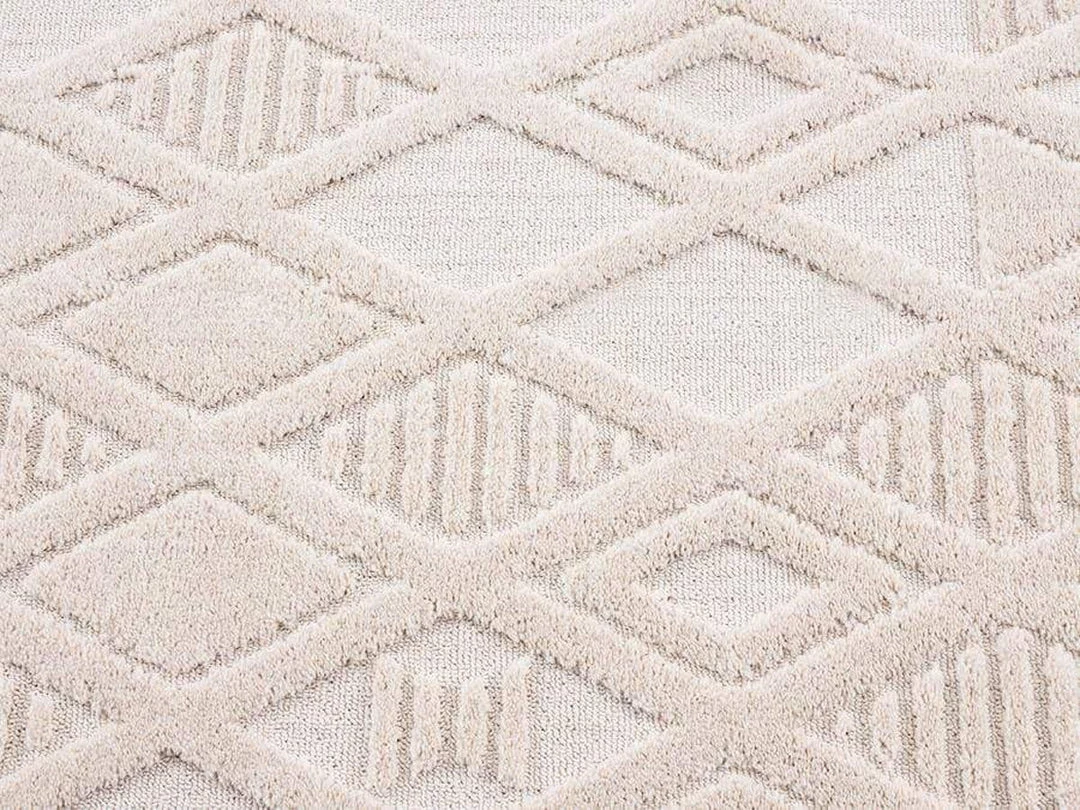 Miss Amara All Rugs Kira Diamond Detail Textured Round Rug