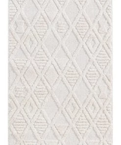 Miss Amara Kira Diamond Detail Textured Runner Rug All Rugs