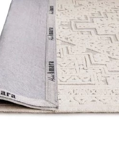 Miss Amara All Rugs Kirrily Blue Grey And Ivory Textured Tribal Rug
