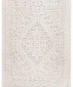 Miss Amara All Rugs Kirrily Blue Grey And Ivory Textured Tribal Rug