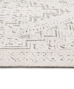 Miss Amara All Rugs Kirrily Blue Grey And Ivory Textured Tribal Rug