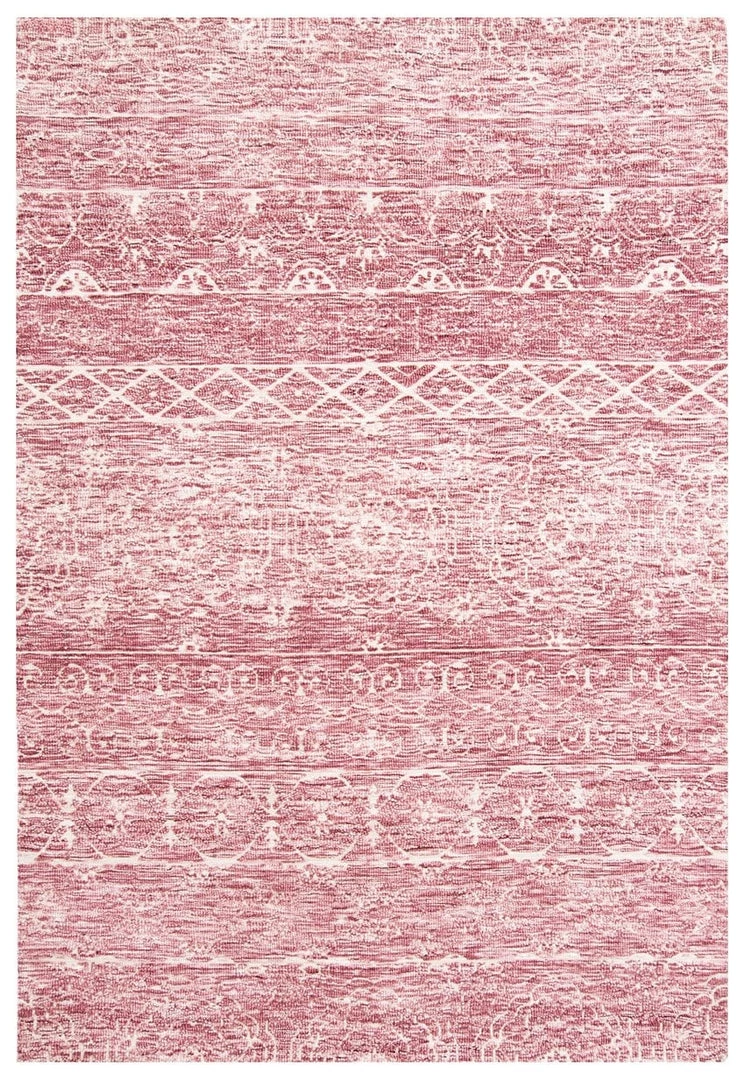 Miss Amara Kora Pink And Ivory Textured Tribal Rug All Rugs