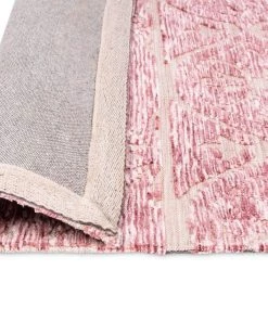 Miss Amara Kora Pink And Ivory Textured Tribal Runner Rug