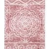Miss Amara Kora Pink And Ivory Textured Tribal Runner Rug