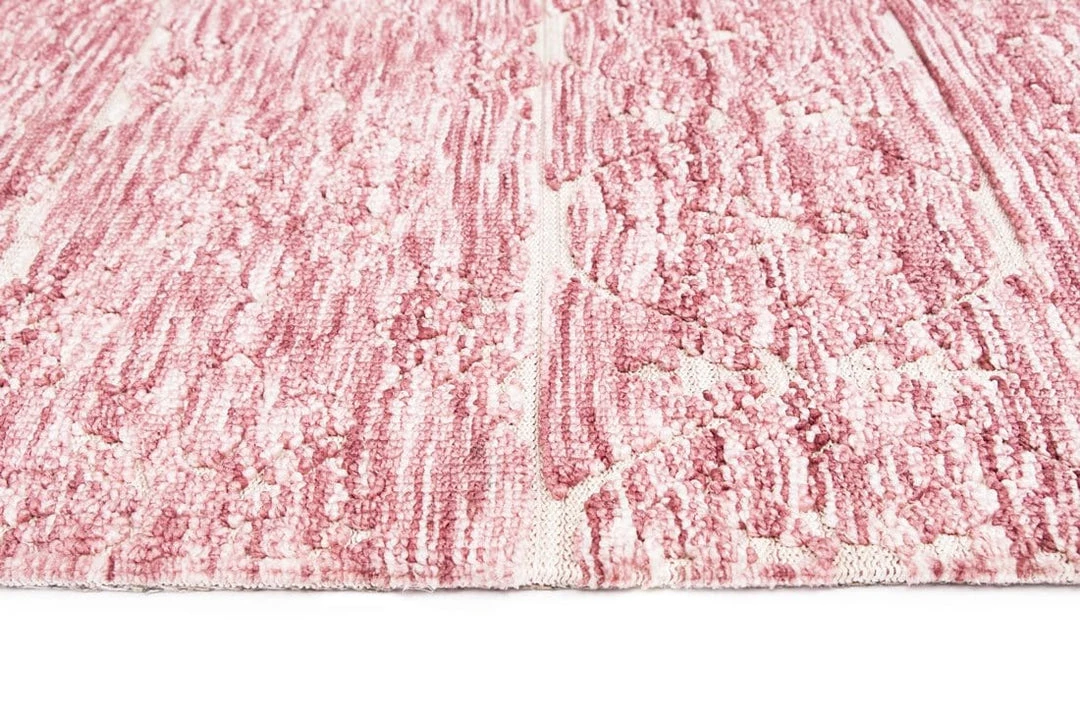 Miss Amara Kora Pink And Ivory Textured Tribal Rug All Rugs