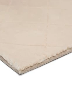 Miss Amara All Rugs Kristin Sand Beige Diamond Shag Rug