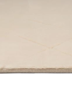 Miss Amara All Rugs Kristin Sand Beige Diamond Shag Rug