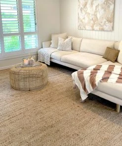 Miss Amara Lada Natural Diamond Jute Rug