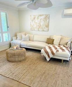 Miss Amara Lada Natural Diamond Jute Rug