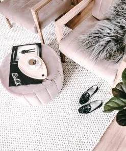 Miss Amara Laila Ivory Braided Wool Rug