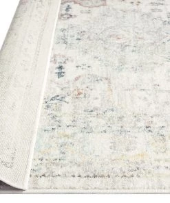 Miss Amara Lara Orange And Purple Multi-Colour Distressed Rug All Rugs