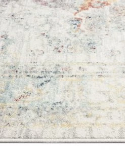 Miss Amara Lara Orange And Purple Multi-Colour Distressed Rug All Rugs