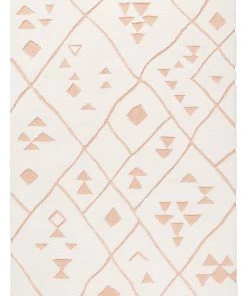 Miss Amara All Rugs Leesha Cream And Peach Tribal Shag Rug