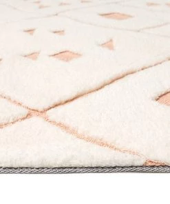 Miss Amara All Rugs Leesha Cream And Peach Tribal Shag Rug