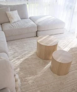 Miss Amara Leilani Ivory Cream Textured Rug