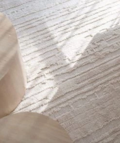 Miss Amara Leilani Ivory Cream Textured Rug