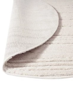 Miss Amara Leilani Ivory Cream Textured Round Rug