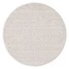 Miss Amara Leilani Ivory Cream Textured Round Rug