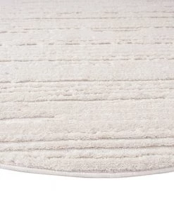 Miss Amara Leilani Ivory Cream Textured Round Rug