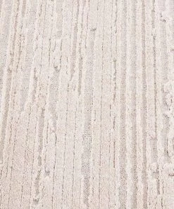 Miss Amara Leilani Ivory Cream Textured Round Rug