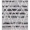 Miss Amara Lena Grey Black Abstract Textured Runner Rug All Rugs