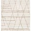 Miss Amara Leona Ivory Beige Tribal Wool Shag Rug