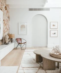 Miss Amara Leona Ivory Beige Tribal Wool Shag Rug