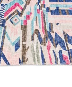 Miss Amara Lexi Blue And Pink Abstract Tribal PET Beach And Picnic Rug All Rugs