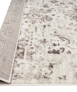 Miss Amara Liliana Cream And Brown Traditional Distressed Floral Runner Rug