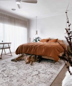 Miss Amara Liliana Cream And Brown Traditional Distressed Floral Rug All Rugs