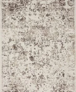 Miss Amara Liliana Cream And Brown Traditional Distressed Floral Rug All Rugs