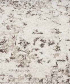 Miss Amara Liliana Cream And Brown Traditional Distressed Floral Runner Rug