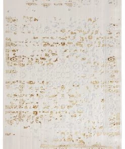Miss Amara All Rugs Lindy Cream Ivory And Gold Traditional Floral Rug