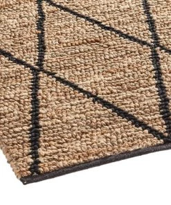Miss Amara Livia Diamond Pattern Natural Hemp And Wool Rug
