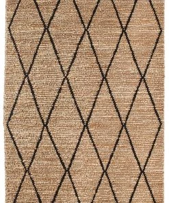 Miss Amara Livia Diamond Pattern Natural Hemp And Wool Rug