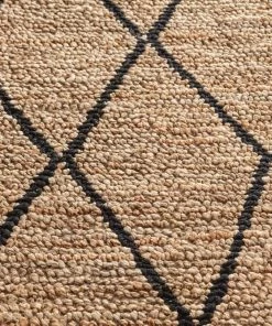 Miss Amara Livia Diamond Pattern Natural Hemp And Wool Rug