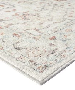 Miss Amara Livvie Blue And Orange Multi-Colour Distressed Rug All Rugs