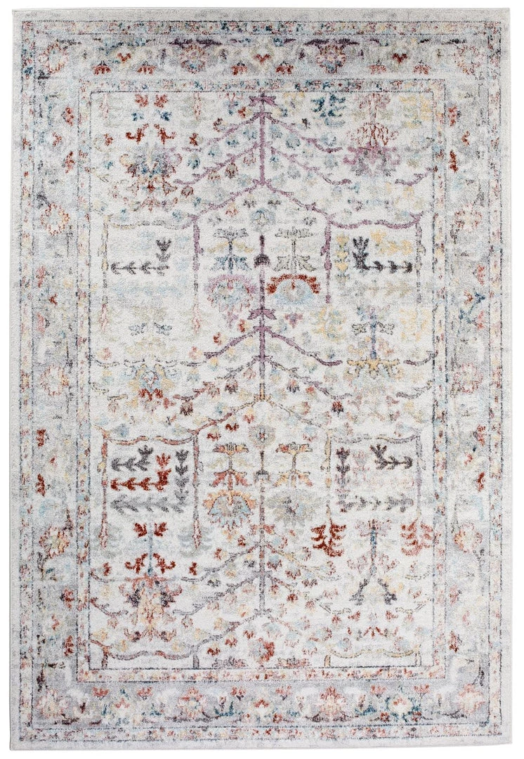 Miss Amara Livvie Blue And Orange Multi-Colour Distressed Rug All Rugs
