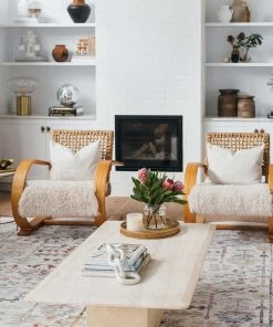 Miss Amara Livvie Blue And Orange Multi-Colour Distressed Rug All Rugs