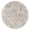 Miss Amara Livvie Blue And Orange Multi-Colour Distressed Round Rug