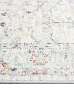 Miss Amara Livvie Blue And Orange Multi-Colour Distressed Rug All Rugs