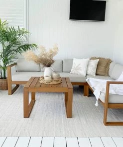 Miss Amara Loretta Cream And Grey Indoor Outdoor PET Rug