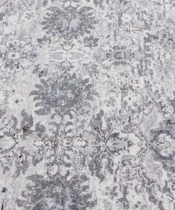 Miss Amara All Rugs Lorna Grey Blue And Ivory Transitional Distressed Motif Runner Rug