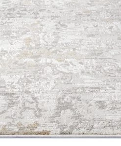 Miss Amara All Rugs Louise Grey Ivory And Beige Distressed Floral Rug