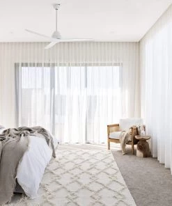 Miss Amara Lova Diamond Pattern Ivory Wool Rug