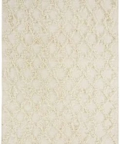 Miss Amara Lova Diamond Pattern Ivory Wool Rug