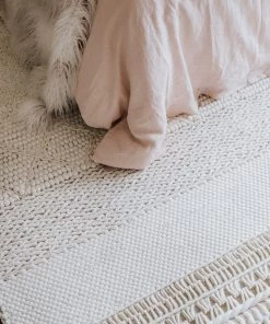 Miss Amara Lucia Ivory Chunky Knit Wool Rug All Rugs